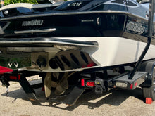 Load image into Gallery viewer, Black surf tabs on 2012 Malibu Wakesetter 23LSV wake surf boat
